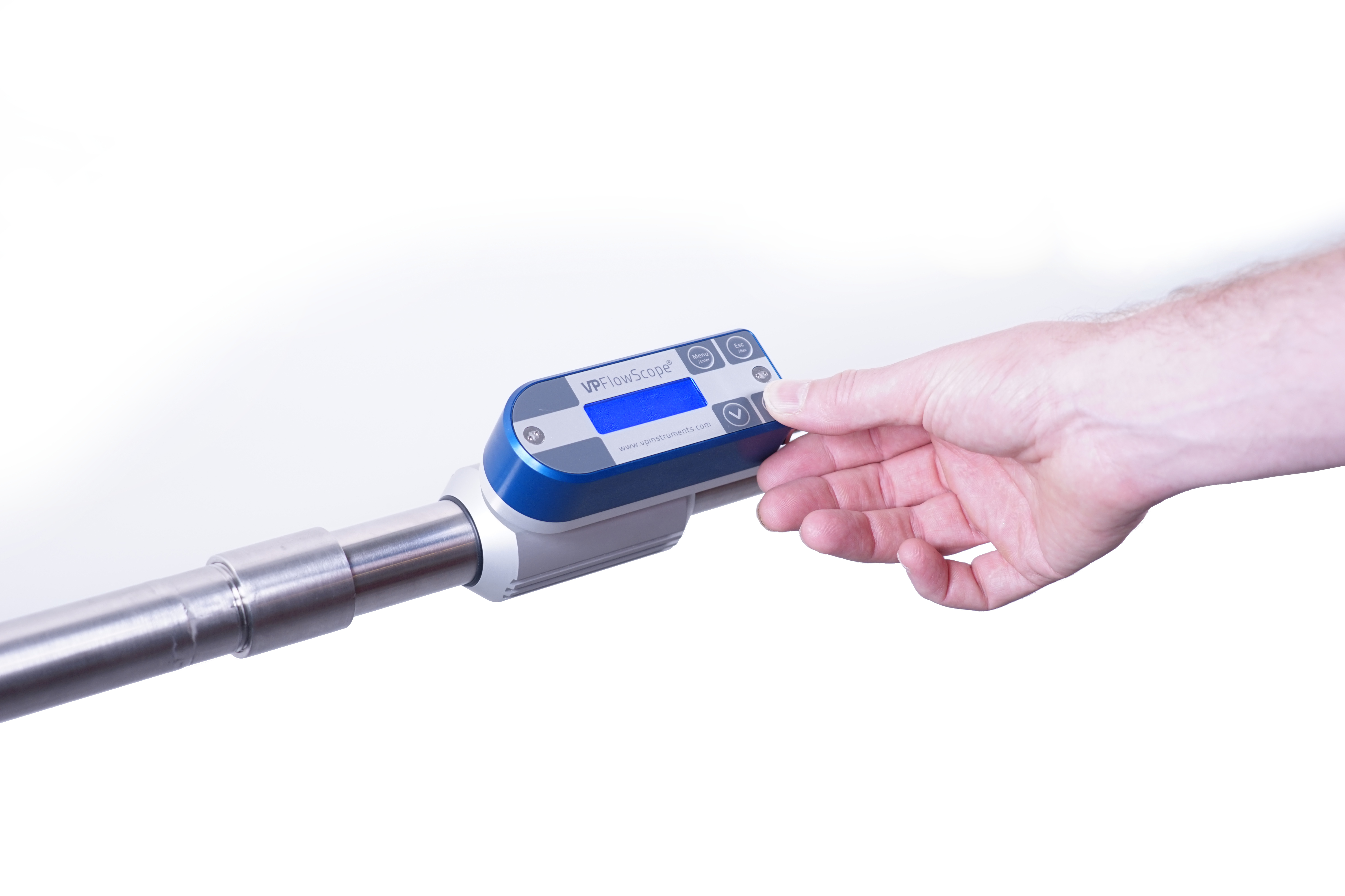 VP Flow Scope In line in pipe line with hand