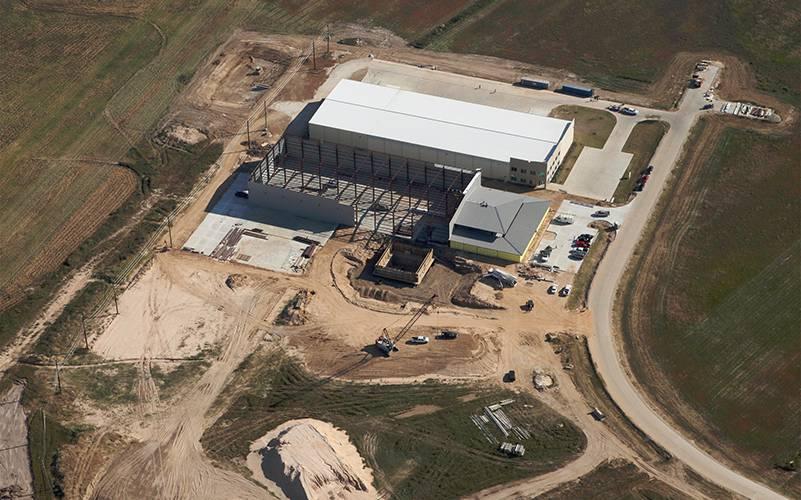 Aerial image of Seanic's site being built